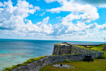view of the sea from the harbor castle, Bermuda