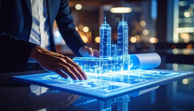 This futuristic technology demonstrates innovation and efficiency in the real estate and development industry