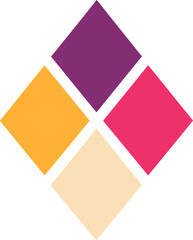 Geometric Diamond Silhouette &ndash; Minimalist Black Shape Icon with Transparent Background