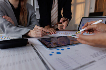 Auditor or internal revenue service staff, Business financial, accountant, women checking annual financial statements of company. Audit Concept.