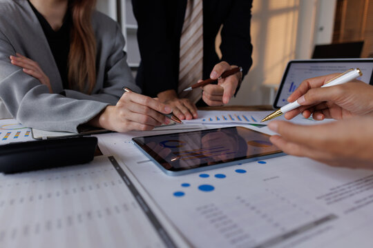 Auditor or internal revenue service staff, Business financial, accountant, women checking annual financial statements of company. Audit Concept.
