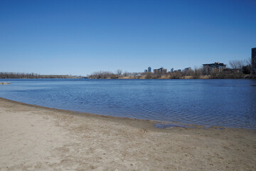 strolling through an urban park in early spring