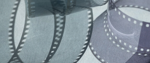 abstract cinematic background with film strip