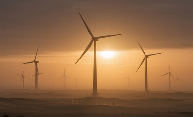 Desert wind turbines