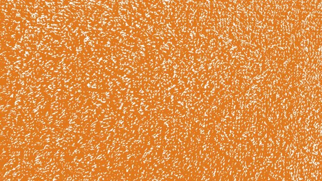Abstract animated texture video with a vibrant orange and white mottled pattern. Ideal for use as a dynamic background, overlay, or graphic element in creative video projects and presentations.