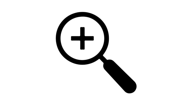 Object zoom in magnifying glass icon vector illustration for search find focus and enlarge detailed view tool vector