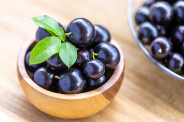Exotic and delicious fresh Jaboticaba fruits, a fruit of Amazonian origin