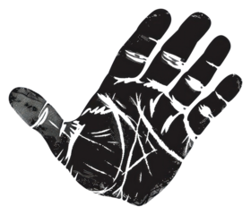 PNG Hand Print hand black