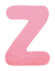 PNG pink letter Z alphabet, transparent background