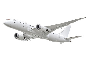 Fototapeta premium White Airplane Isolated Transparent Background