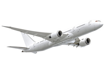 Obraz premium White Airplane Isolated Transparent Background