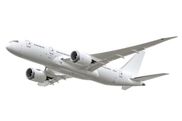 White Airplane Isolated Transparent Background