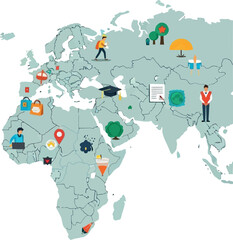 Asset (10).eps Global icons for education and international connections 