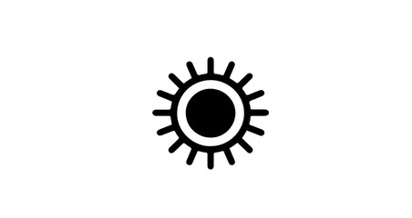 Fototapeta premium Object abstract sun illustration black and white vector art sunburst graphic design element simple sun clip art icon 100 vector