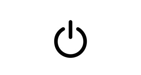 Object power button icon vector illustration symbol for on off switch control energy interface shutdown restart system vector