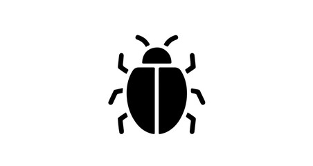 Object vector graphic of a black beetle insect pest control clip art design element for nature and biology projects vector