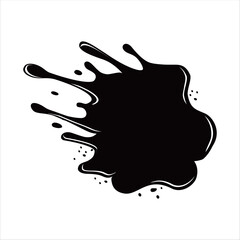 Abstract mud splat vector illustration with irregular edges and organic shapes, isolated on a white background, perfect for grunge and dirty texture designs.