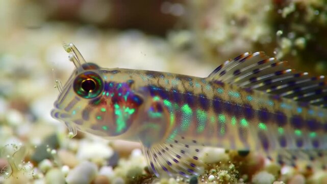 Close-up of a colorful fish in aquatic environment