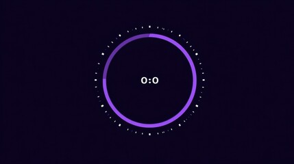 Countdown Timer Displayed in a Modern Design With Purple Accents Indicating Zero Seconds Remaining