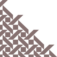 Abstract geometric corner decoration with a modern style