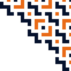 Abstract geometric corner decoration with a modern style