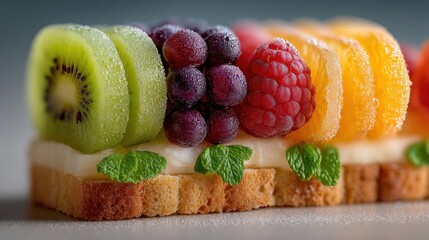 Delicious Fruit Tartlets with Creamy Filling and Fresh Mint