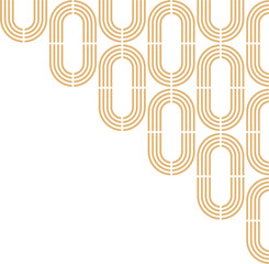 Abstract geometric corner decoration with a modern style