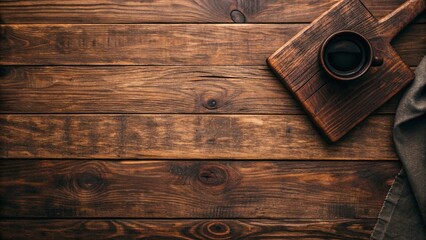 Surface of the old brown wood texture. Old dark textured wooden background. Top view.