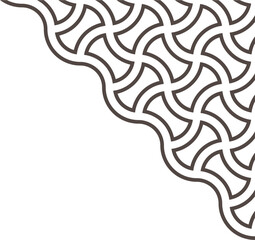 Abstract geometric corner decoration with a modern style