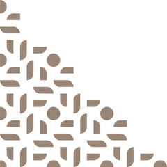 Abstract geometric corner decoration with a modern style