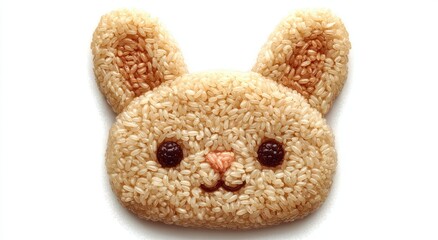 Cute rice bunny face art