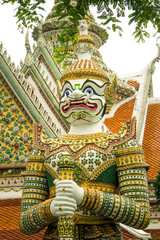 Fototapeta premium Wat Arun temple, one of landmark Chao Phraya river in Bangkok Thailand 