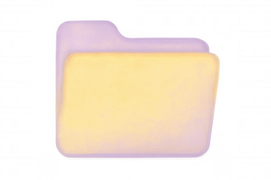 Pastel folder symbol signaling streamlined digital organization, depicting contemporary file management for tech and workplace graphics