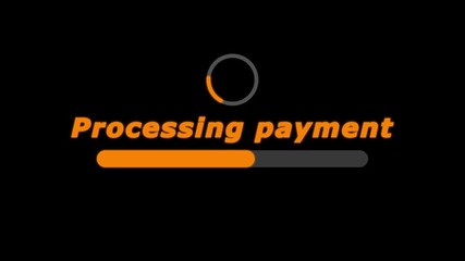 Processing online payment with green progress bar on laptop screen. Concept of transaction declined Digital banking, Payment successful, Secure online payment, Fintech solutions for seamless .