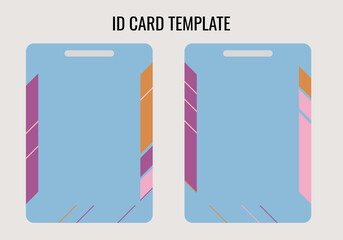 Identity card template with no text, ID card ready to use.