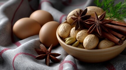 Cooking ingredients preparation kitchen food photography cozy atmosphere close-up culinary exploration