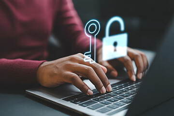 Cybersecurity data protection online privacy secure access information safety and technology concept