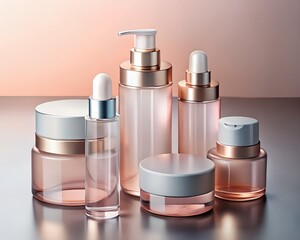 Collection of luxury skincare products
