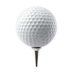 Golf Ball on Pin Isolated on Transparent Background