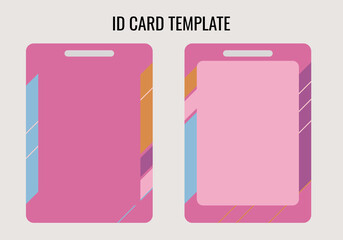 Identity card template with no text, ID card ready to use.