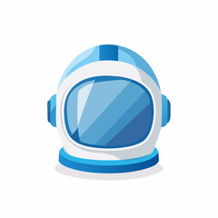 Fototapeta premium Flat vector icon of a space helmet, representing astronauts, space travel, and cosmic exploration.