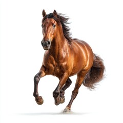 Naklejka premium Full shot of a chestnut horse in motion