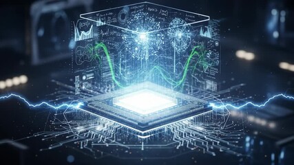 Microchip Powering Up with Data Visualizations and Electric Arcs - Powered by Adobe