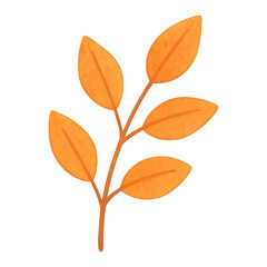 Naklejka premium PNG Simple orange leaf illustration