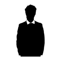 silhouette of a man suit
