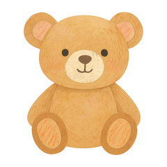 Obraz premium PNG Cute plush teddy bear illustration.