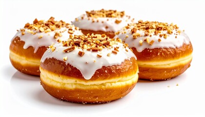 Doughnut Or Donut Isolated On White Background Cutout