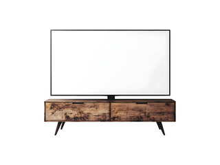 Obraz premium A modern television with a blank screen showcasing sleek design and contemporary style
