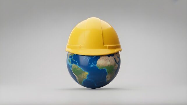 Happy Labour Day concept. 1st May- International labor day concept. Labor safety and right at Workplace. World Day for Safety and Health at Work concept. Safety first for worker. - Powered by Adobe