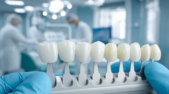 Teeth Dental Healthcare Clinic Whitening Samples Restoration Equipment Enamel Crown Dentistry Consultation Hygiene Procedure Patient Cosmetic 
